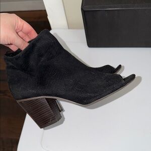 Old Navy Black Peep-Toe Ankle Booties